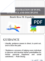 The Administration of Pupil Guidance and Discipline: Bambi Rose M. Española