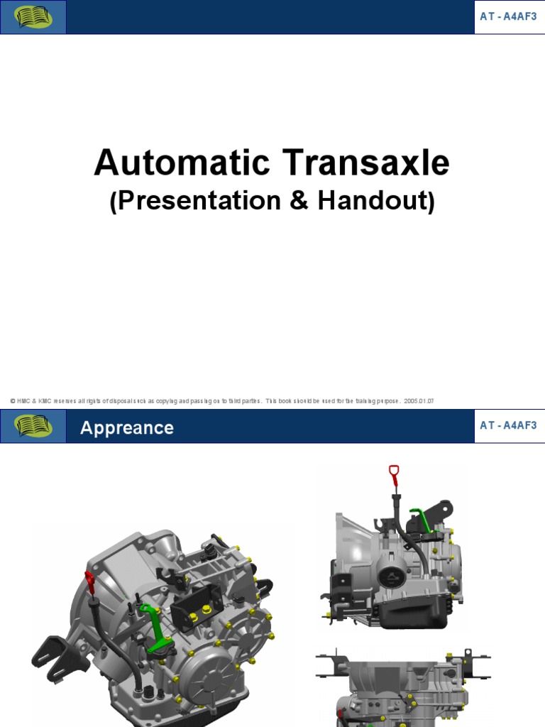 Automatic Transaxle: Presentation & Handout | PDF | Automatic ...