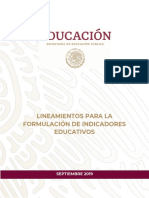 Lineamientos Formulacion de Indicadores PDF