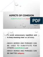 Aspects of Cohesion: Substitution and Ellipsis