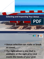 Selecting and Inspecting Your Venue: Created With Haiku Deck