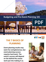 Budgeting and Pre-Event Planning 101: Created With Haiku Deck