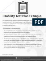 Usability Test Plan Example