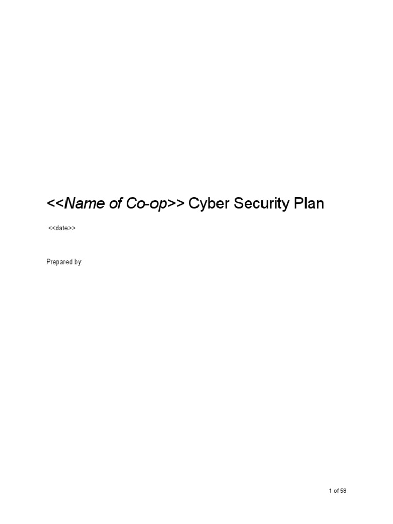 Cyber Security Plan Template | PDF | Computer Security | Security