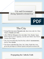 The City and Government During Spanish Colonial Era - Odp