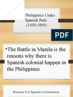 The Philippines Under Spanish Rule 1600-1800: Reasons for Colonization