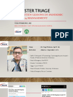 Disaster Triage Forgotten Lessons in Pandemic Covid-19 Management - Dr. Yogi Prabowo, SpOT (K)