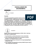 Lesson 1 Kahulugan NG Ekonomiks