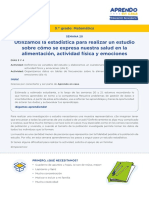 Estadística salud alimentación actividad física emociones