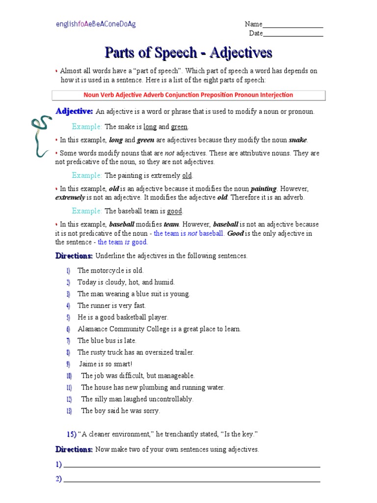Understanding Adjectives in English | PDF