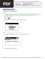 Operation Check: Check Panel & Steering Switch
