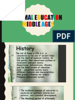 Formal Education Middle Ages PDF