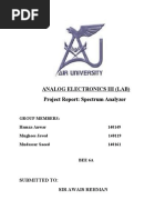 Analog Electronics Iii (Lab) Project Report: Spectrum Analyzer