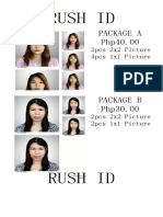 Package A Php40.00: Rush Id