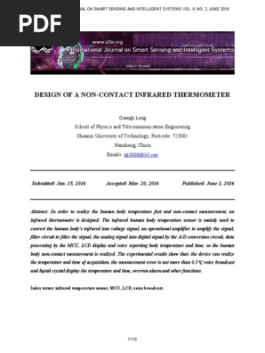 DESIGN OF A NON-CONTACT INFRARED THERMOMETER