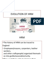 Evolution of HRM