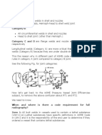 ASME Pressure Vessel Joint Efficiencies and RT Test Requirements