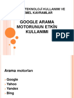 Google Arama Motoru 1.GUN