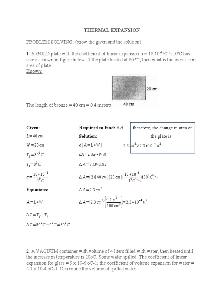 Thermal Expansion Thermal Expansion Mechanics