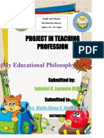 Project in Teaching Profession: - My Educational Philosophy