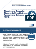 Theories and Concepts: Statement of Indebtedness, Payment and Balances (SIPB)