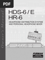 FURMAN hr-6 本体 HR-6 - Furman HR-6 - Audiofanzine