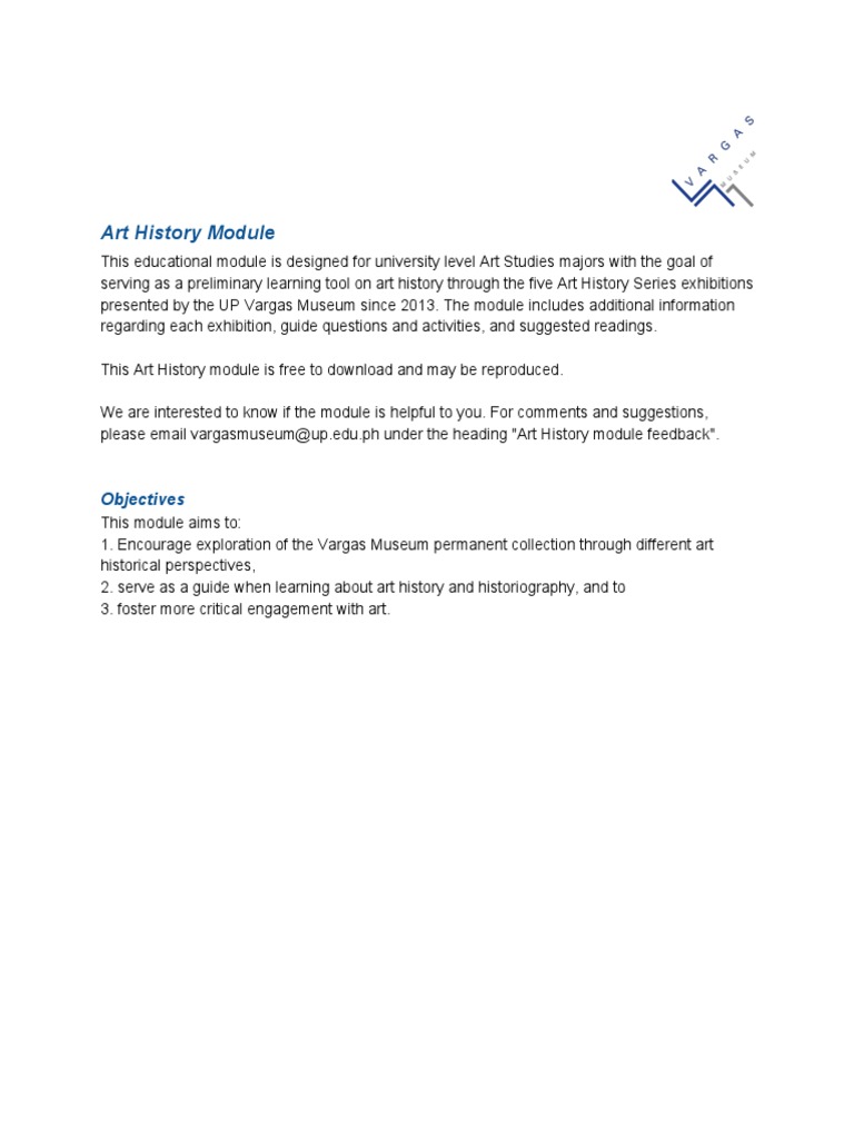 Art History Module Objectives PDF Art History Paintings