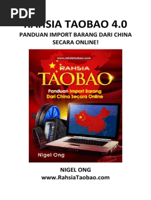Book Panduan Rahsia Import Barang China Online Taobao 4 0 Pdf