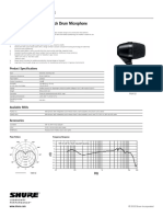 Product Specifications: PGA52 Cardioid Dynamic Kick Drum Microphone