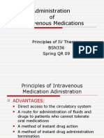 Administration of Intravenous Medications: Principles of IV Therapy BSN336 Spring QR 09