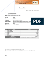 Demand Note: Pan of MPPKVVCL: Aadcm7397N