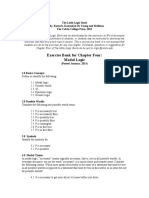 Exercise Bank For Chapter Four: Modal Logic