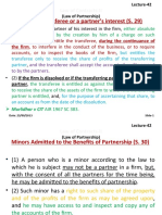 Rights of Transferee or A Partner's Interest (S. 29) : Law of Contracts-II