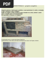 FOGÃO A LENHA SEM FUMAÇA  projeto completo e detalhado