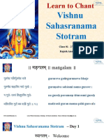 Vishnu Sahasranama Stotram: Class 01 - 27 Feb 2020 Rajesh Anandaramu