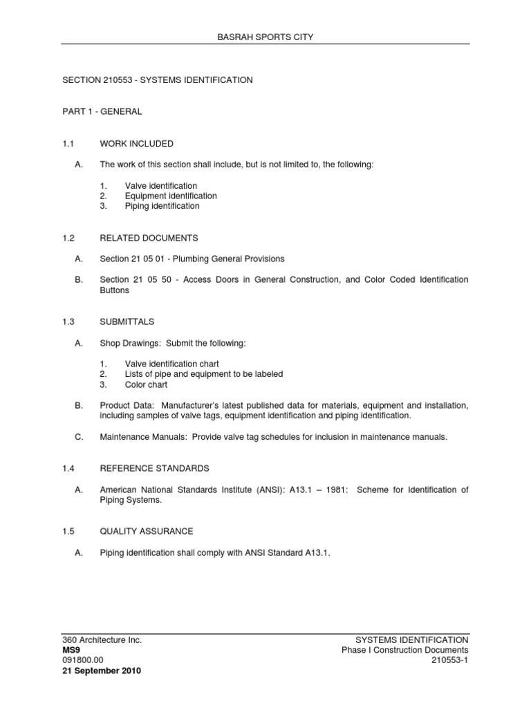 Systems Identification For Fire Protection | PDF | Pipe (Fluid ...