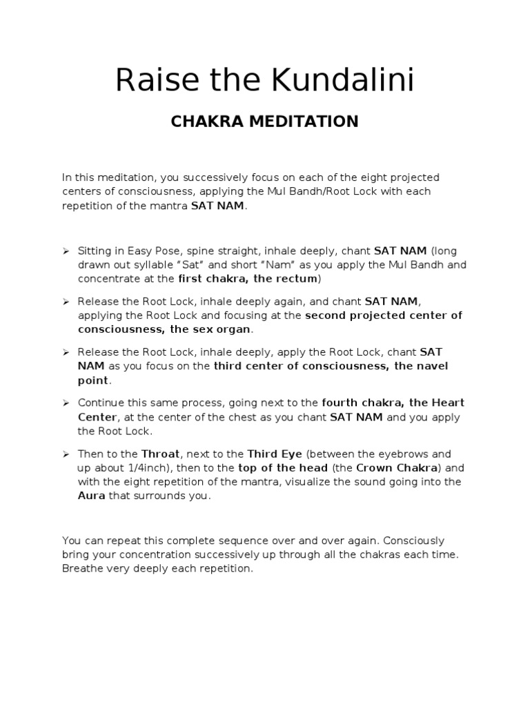 Chakra Meditation | PDF