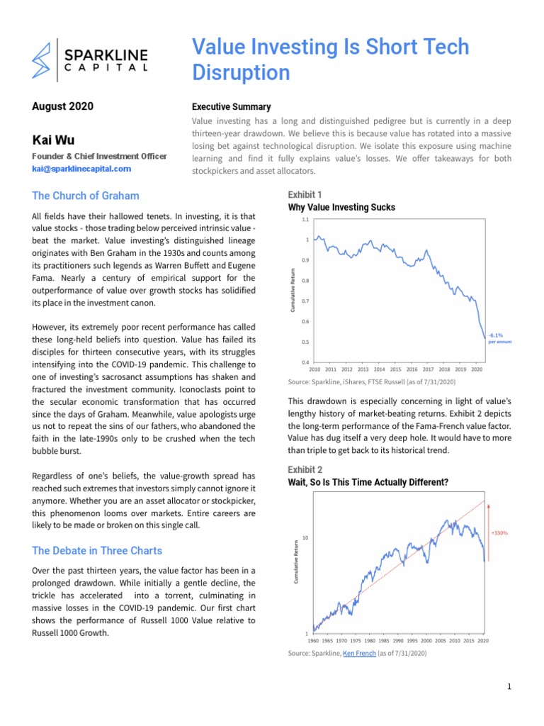 Value Investing Is Short Tech Disruption: Kai Wu | PDF | Disruptive ...
