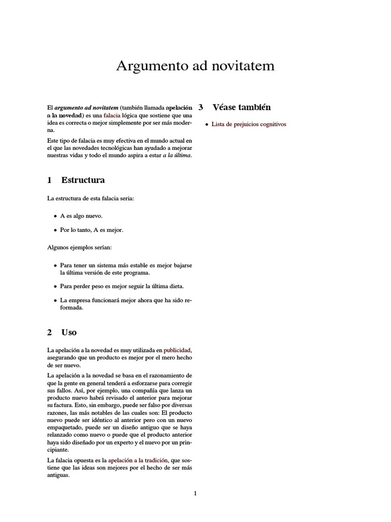 Argumento Ad Novitatem | PDF | Science | Ciencia y Tecnología