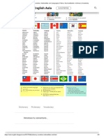 Pictionary - Countries, Nationalities and Languages - Países, Nacionalidades e Idiomas - Vocabulary