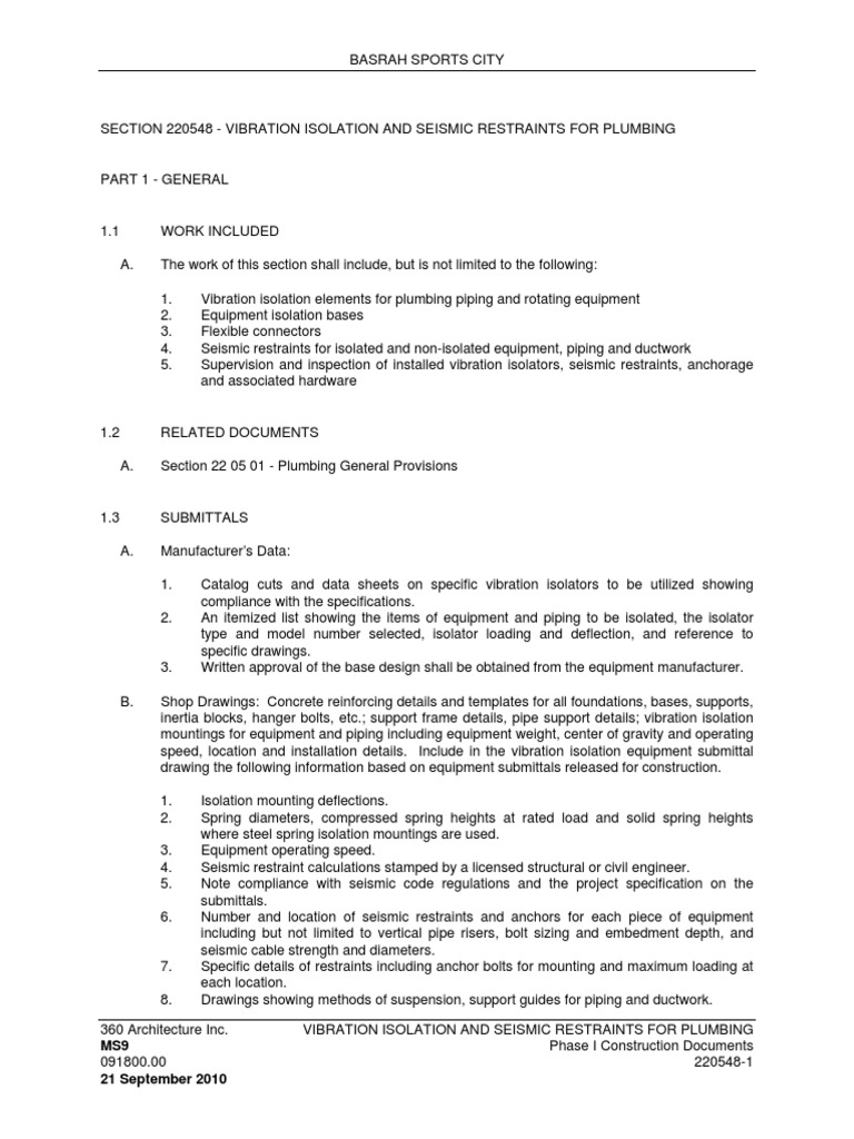 Seismic Restraints for Plumbing Systems | PDF | Plumbing | Pipe (Fluid ...