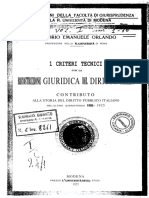 1889 - V - E - Orlando - I Criteri Tecnici Per La Ricostruzione Giuridica Del Diritoto Pubblico PDF