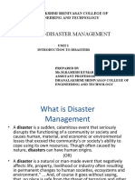 Ge8071-Disaster Management: Dhanalakshmi Srinivasan College of Engineering and Technology