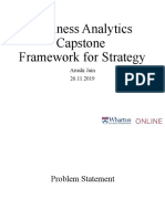 Business Analytics Capstone Framework For Strategy: Arushi Jain 26.11.2019