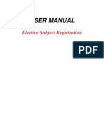 Students - Elective Subject Registration User Manual
