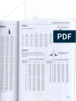 Table II: Statistical and Financial Tables