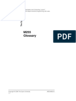 M255 Glossary: Mathematics and Computing: Level 2 M255 Object-Oriented Programming With Java