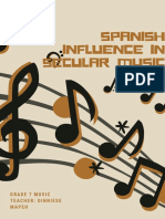 Spanish Influence in Secular Music