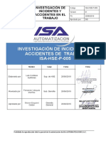 ISA-HSE-P-005 Rev. 002 Investigación de Incidentes y Accidentes en El Trabajo