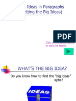 Main Ideas in Paragraphs (Getting The Big Ideas) : Click On The Button Below To Start The Lesson